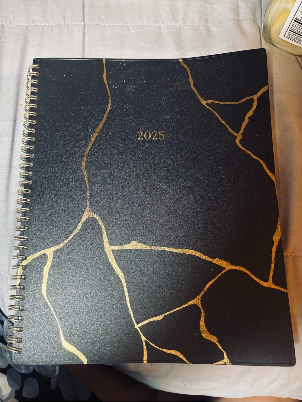 2025 Marie Kondo Black/Gold Spiral Planner Weekly/Monthly Organizer for 2031